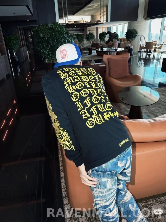 크롬하츠 크롬하츠 네온 스크롤 긴팔 티셔츠 상세 이미지