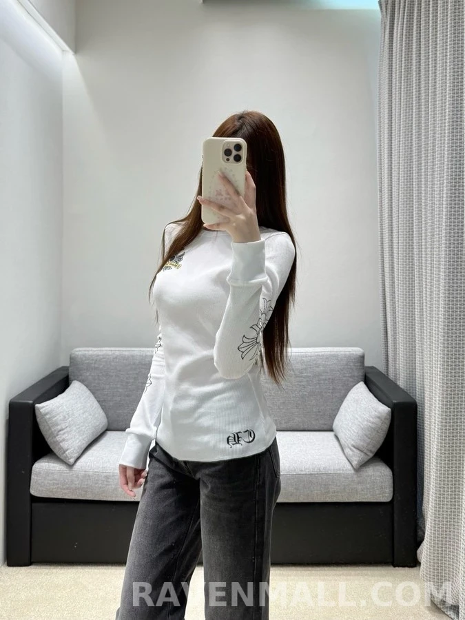 크롬하츠 크롬하츠 크로스 와플 긴팔 티셔츠 상세 이미지