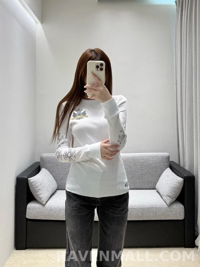 크롬하츠 크롬하츠 크로스 와플 긴팔 티셔츠 상세 이미지