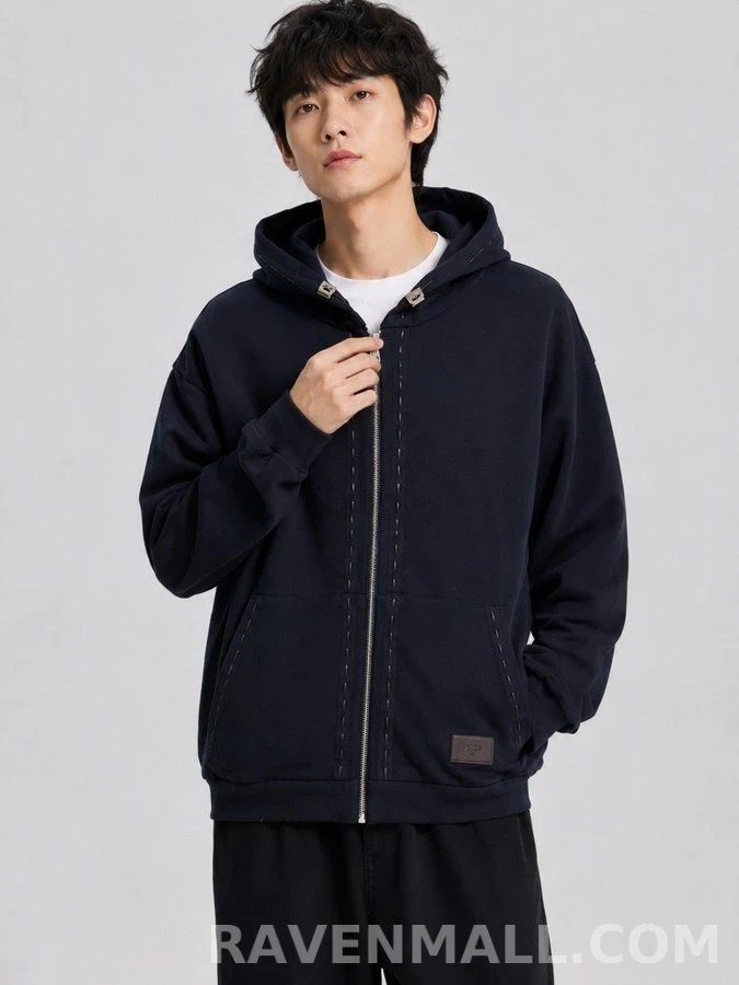 펜디 펜디 스티치 패치 후드 집업 상세 이미지