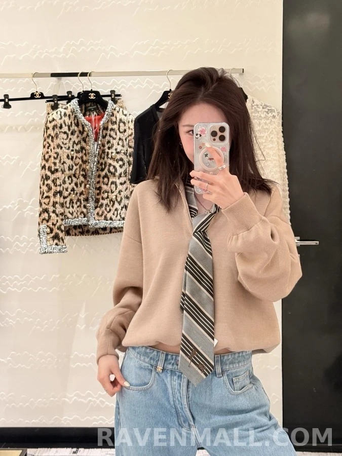 샤넬 샤넬 반집업 니트 상세 이미지