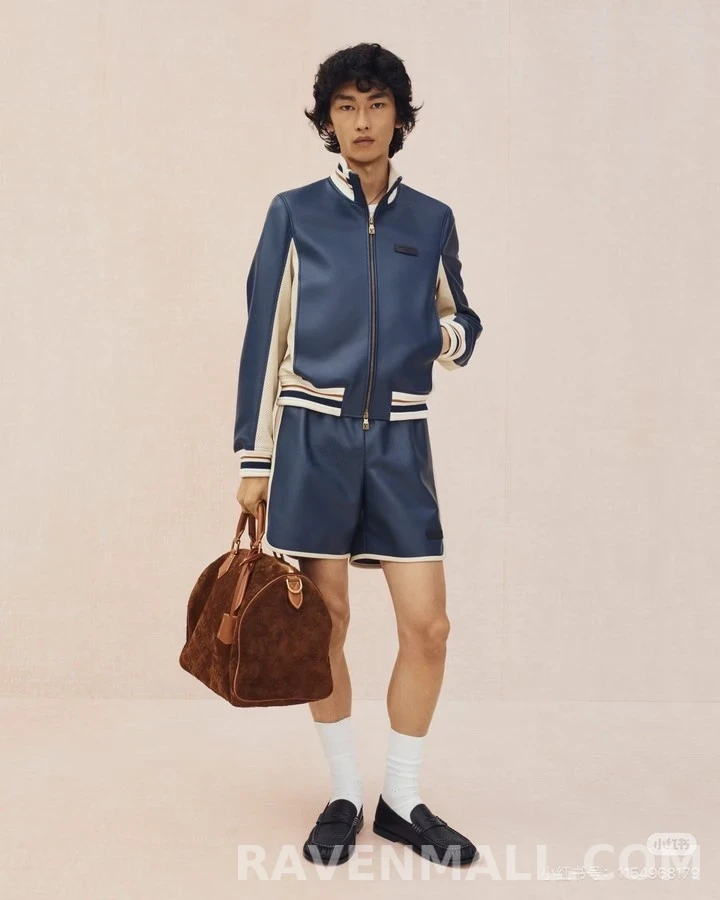 루이비통 루이비통 천공 배색 레더 재킷 상세 이미지