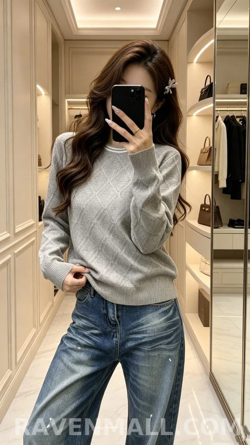 펜디 펜디 모노그램 다이아몬드 니트 상세 이미지