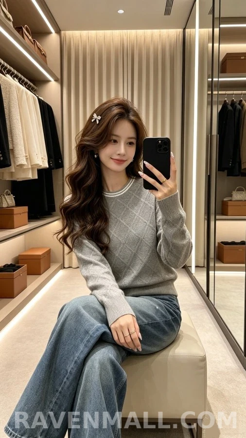 펜디 펜디 모노그램 다이아몬드 니트 상세 이미지