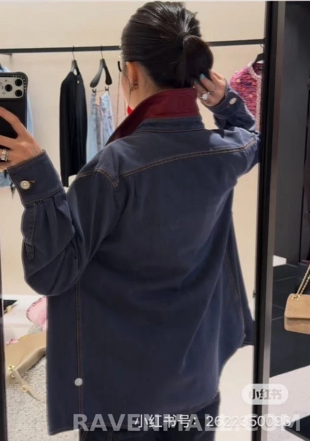 샤넬 샤넬 각인 버튼 데님 셔츠 상세 이미지