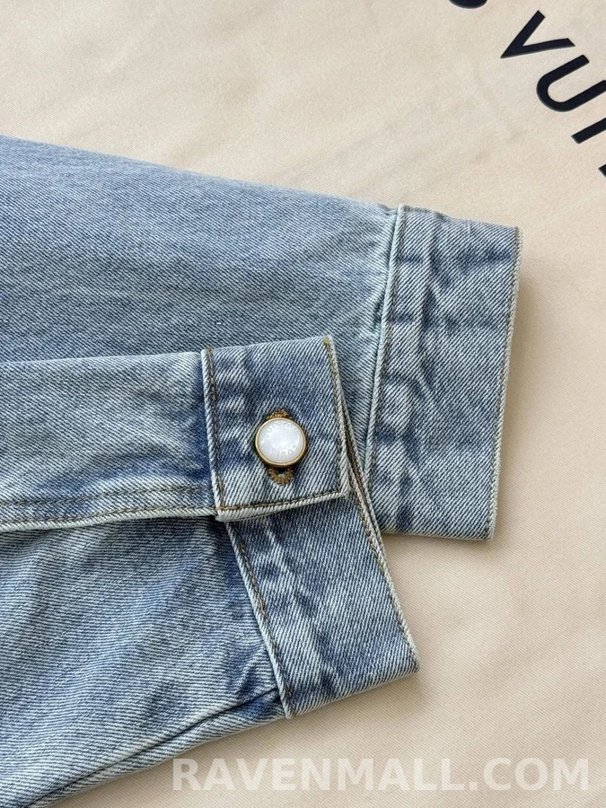 루이비통 루이비통 와펜 장식 워시드 데님 자켓 상세 이미지