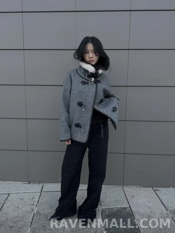 로로피아나 로로피아나 퍼 칼라 울 더플 코트 상세 이미지