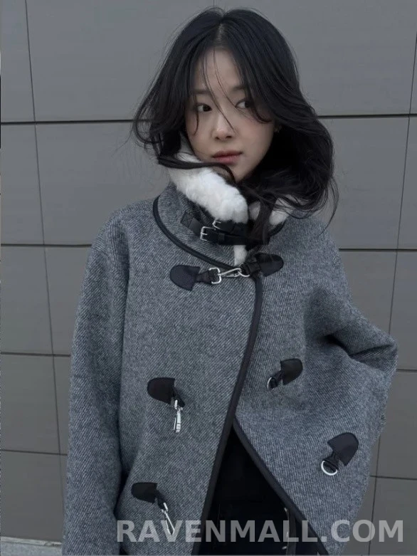 로로피아나 로로피아나 퍼 칼라 울 더플 코트 상세 이미지