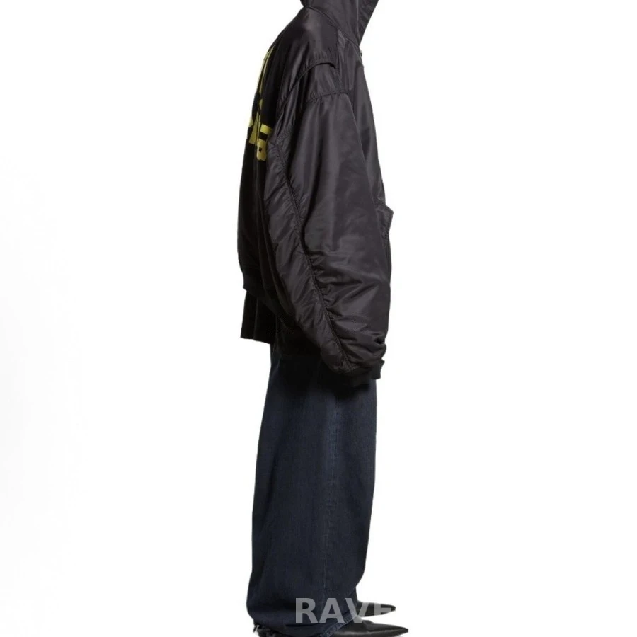 발렌시아가 발렌시아가 테이프 로고 후드 항공 점퍼 상세 이미지