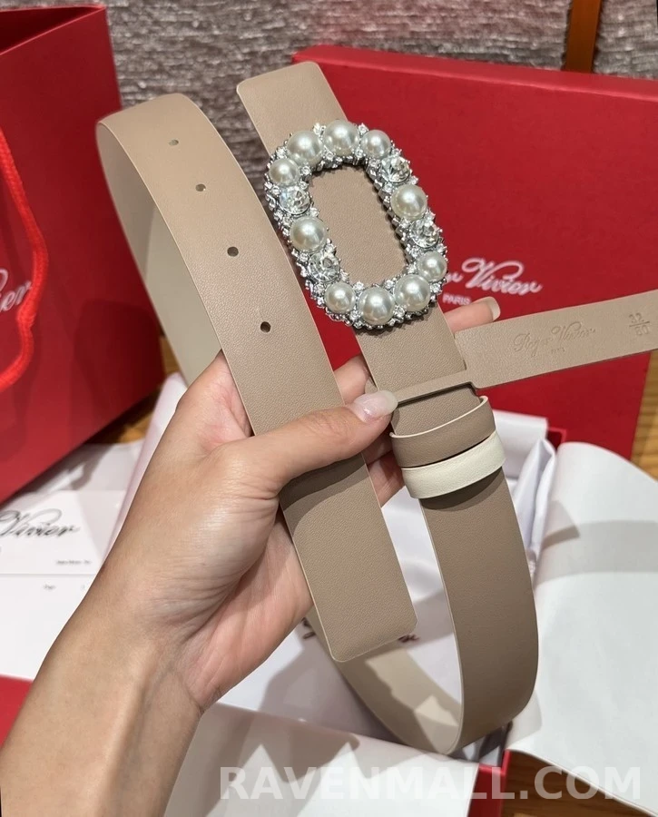 로저 비비에 로저비비에 진주 크리스탈 버클 벨트 상세 이미지