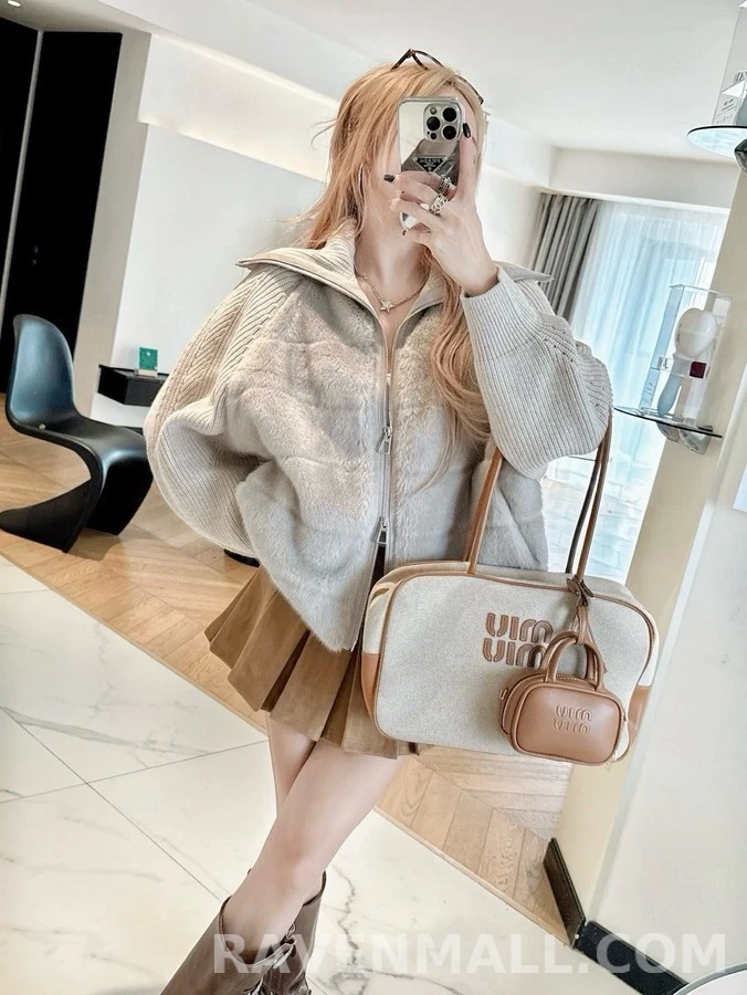 로로피아나 로로피아나 대디그 니트 패치워크 패딩 상세 이미지
