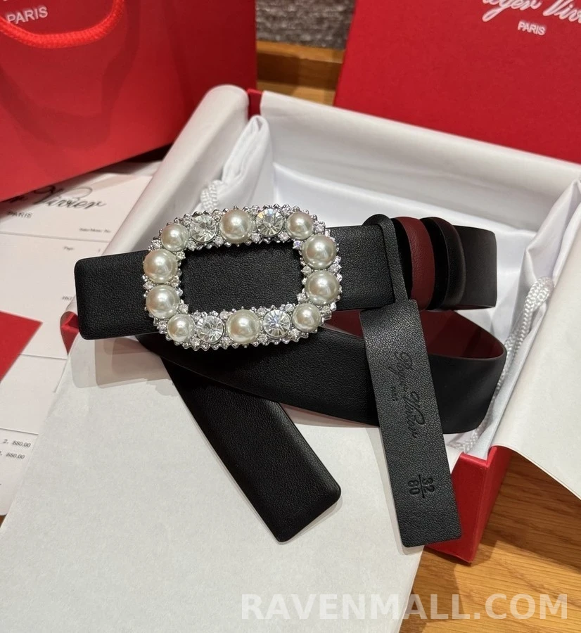 로저 비비에 로저비비에 진주 큐빅 버클 벨트 상세 이미지