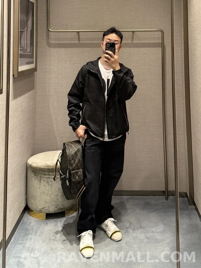 펜디 펜디 패턴 자카드 나일론 후드 자켓 상세 이미지