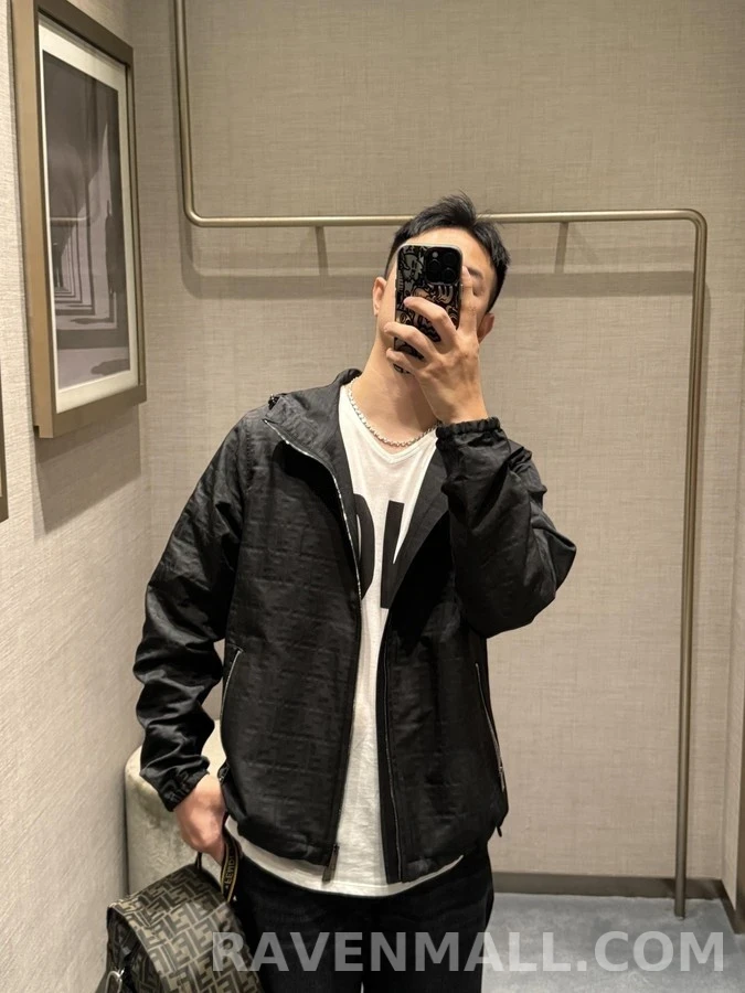 펜디 펜디 패턴 자카드 나일론 후드 자켓 상세 이미지