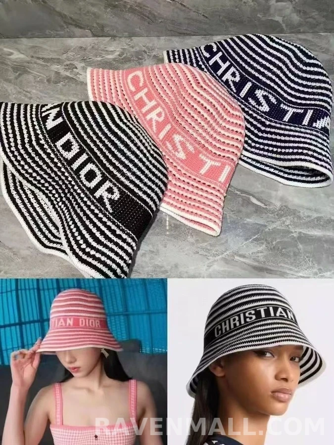 디올 디올 스트라이프 버킷햇 상세 이미지