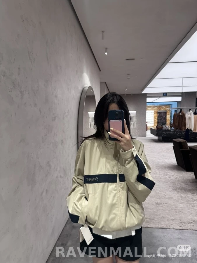 생로랑 세인트로랑 배색 자수 자켓 상세 이미지