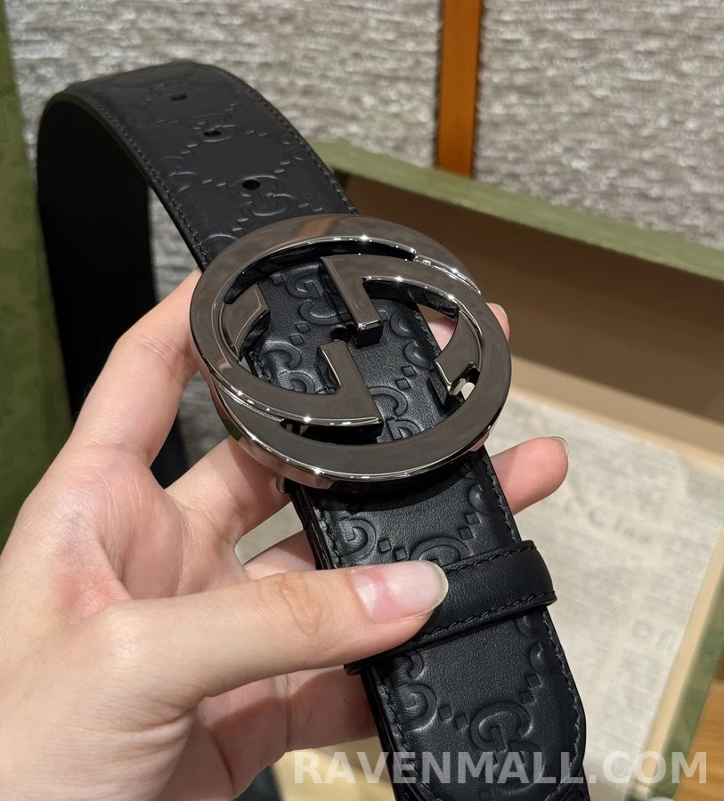 구찌 구찌 시그니처 엠보싱 벨트 상세 이미지