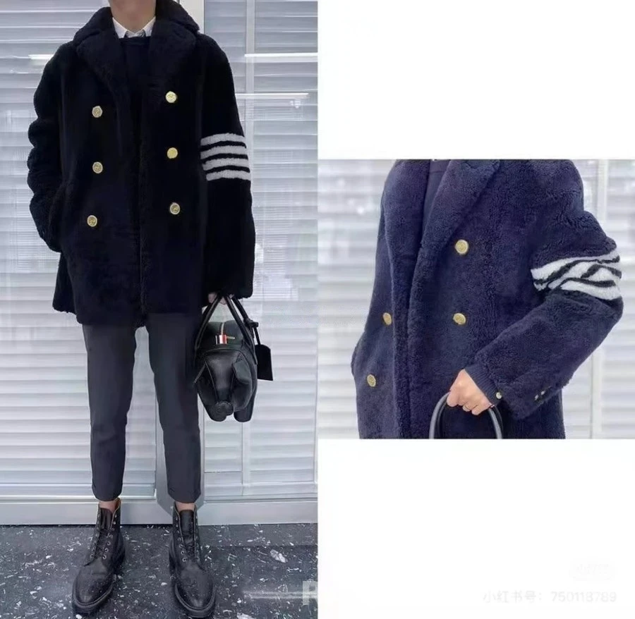 톰브라운 톰브라운 양모 4바 코트 상세 이미지
