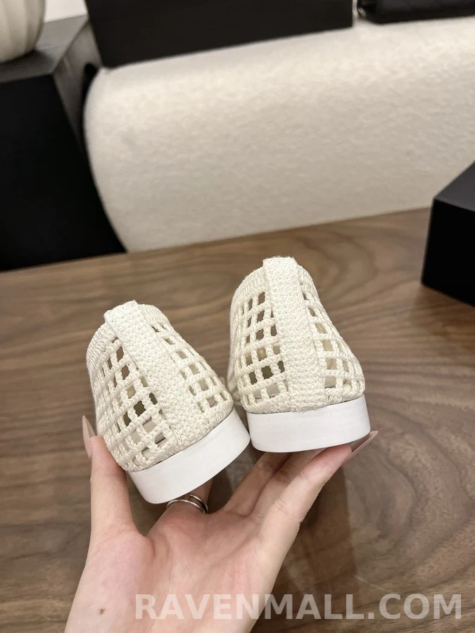 샤넬 샤넬 메쉬 우븐 발레리나 플랫 상세 이미지