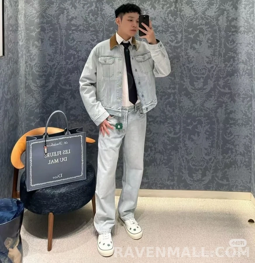 디올 디올 코듀로이 카라 데님 자켓 상세 이미지