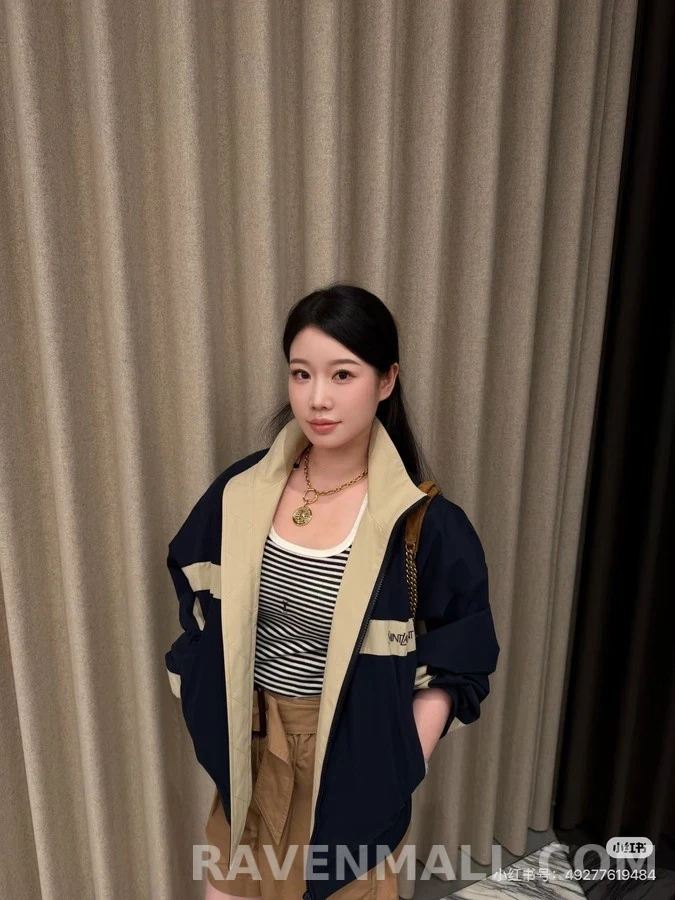 생로랑 세인트로랑 배색 자수 스포츠 자켓 상세 이미지
