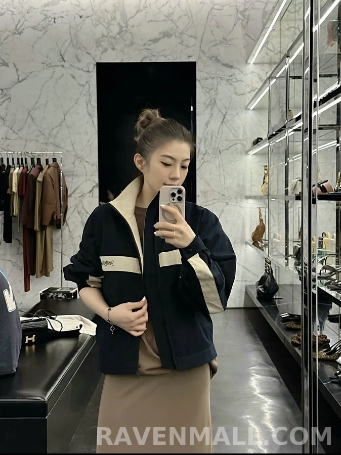생로랑 세인트로랑 배색 자수 스포츠 자켓 상세 이미지