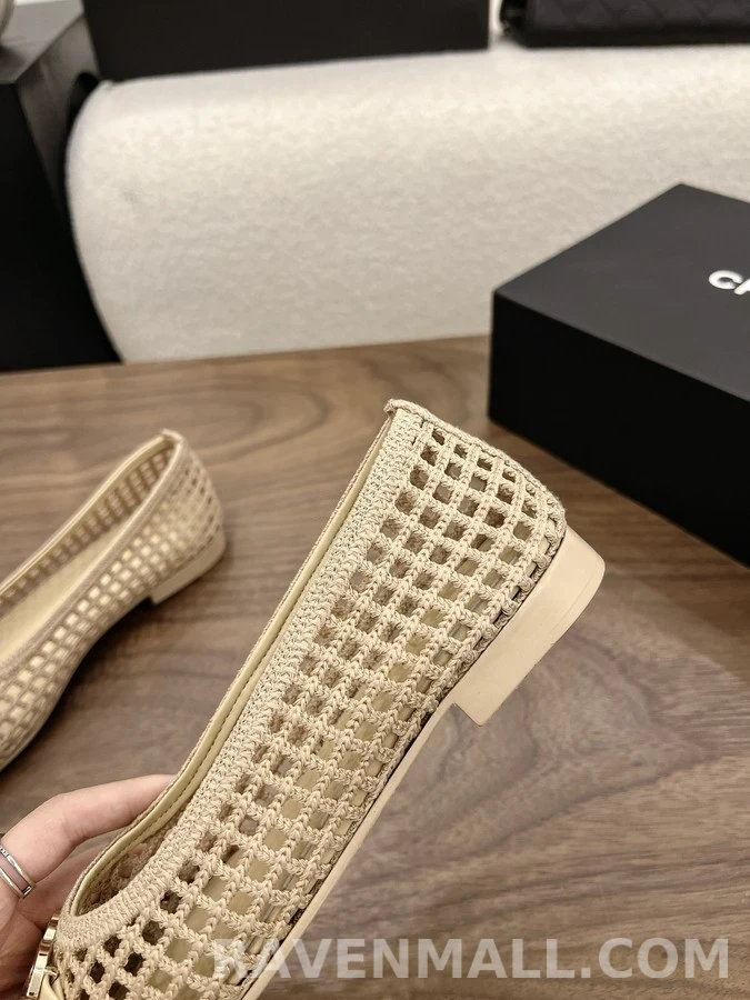 샤넬 샤넬 메쉬 더블C 발레리나 플랫 상세 이미지