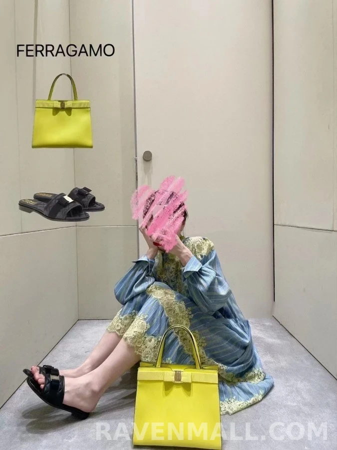 페라가모 페라가모 바라 퀼팅 슬라이드 샌들 상세 이미지
