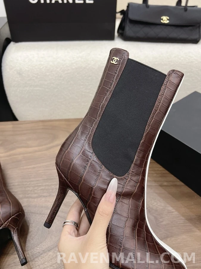 샤넬 샤넬 악어엠보 첼시 앵클부츠 상세 이미지