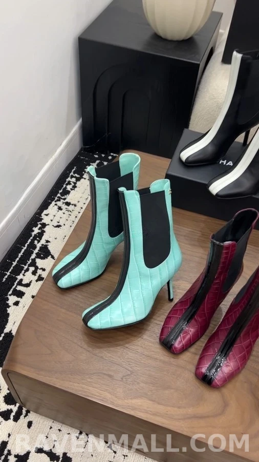 샤넬 샤넬 악어엠보 첼시 앵클부츠 상세 이미지