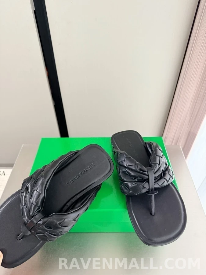 보테가베네타 보테가 베네타 인트레치아토 위빙 플랫 샌들 상세 이미지