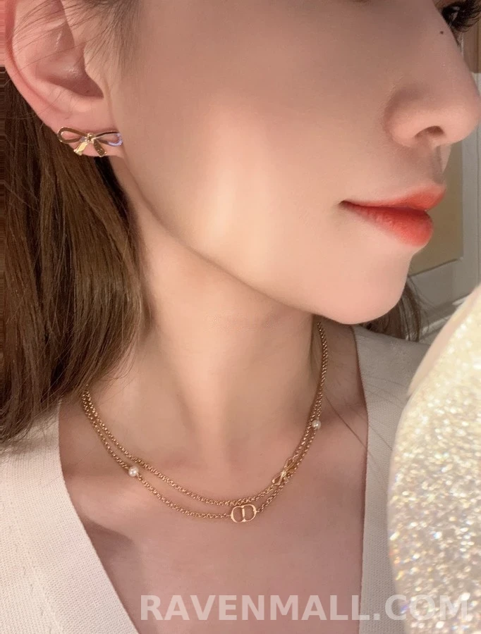 디올 디올 레터링 보우 귀걸이 상세 이미지