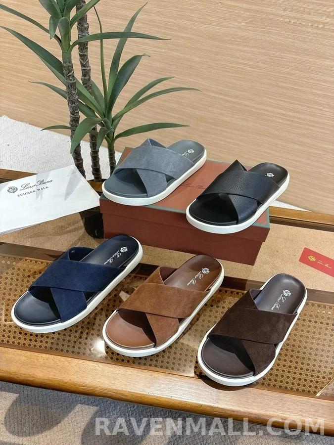로로피아나 로로피아나 크로스 스트랩 뮬 슬리퍼 상세 이미지
