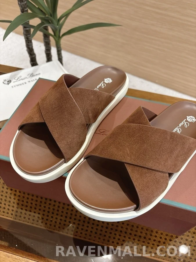 로로피아나 로로피아나 크로스 스트랩 뮬 슬리퍼 상세 이미지