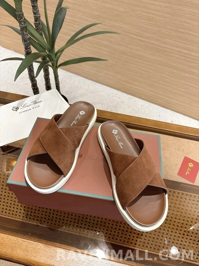 로로피아나 로로피아나 크로스 스트랩 뮬 슬리퍼 상세 이미지