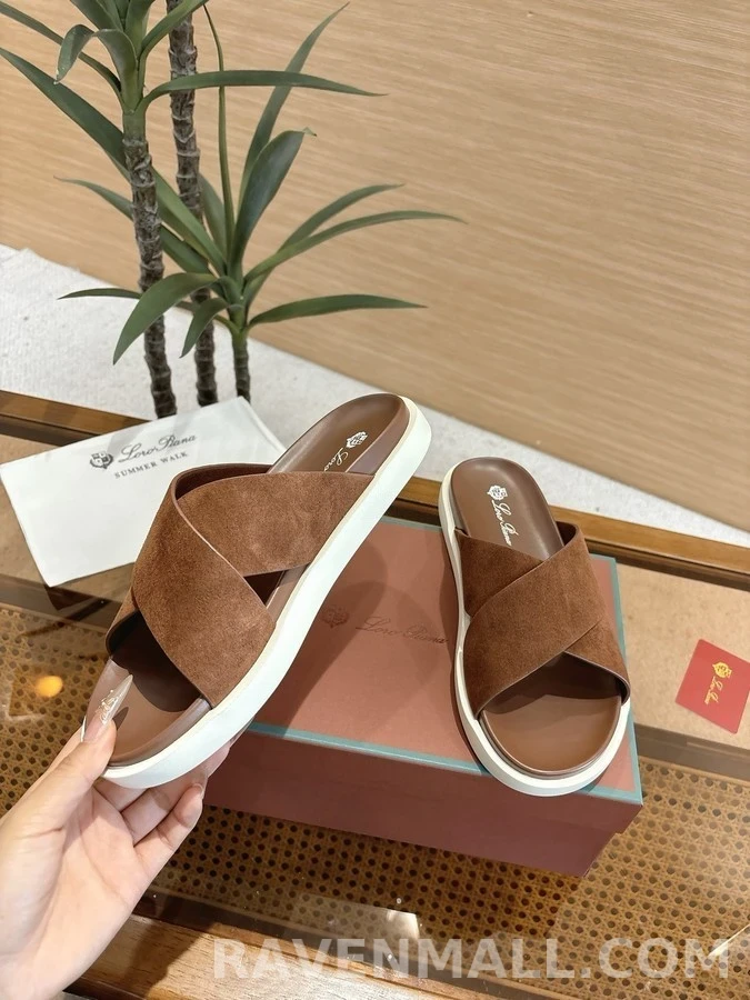로로피아나 로로피아나 크로스 스트랩 뮬 슬리퍼 상세 이미지