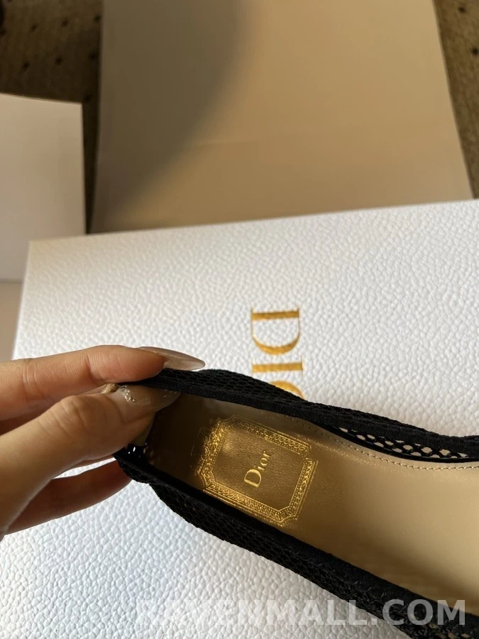 디올 디올 메쉬 레터링 플랫 상세 이미지