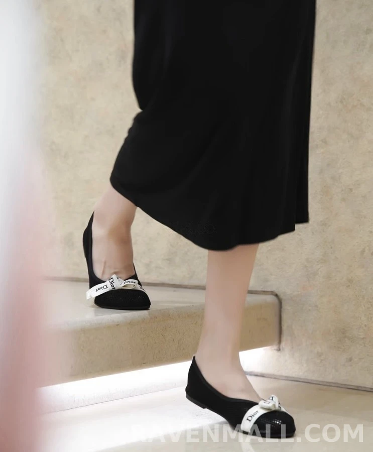 디올 디올 메쉬 레터링 플랫 상세 이미지