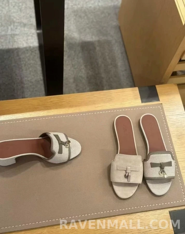로로피아나 로로피아나 썸머 참 스웨이드 슬라이드 상세 이미지