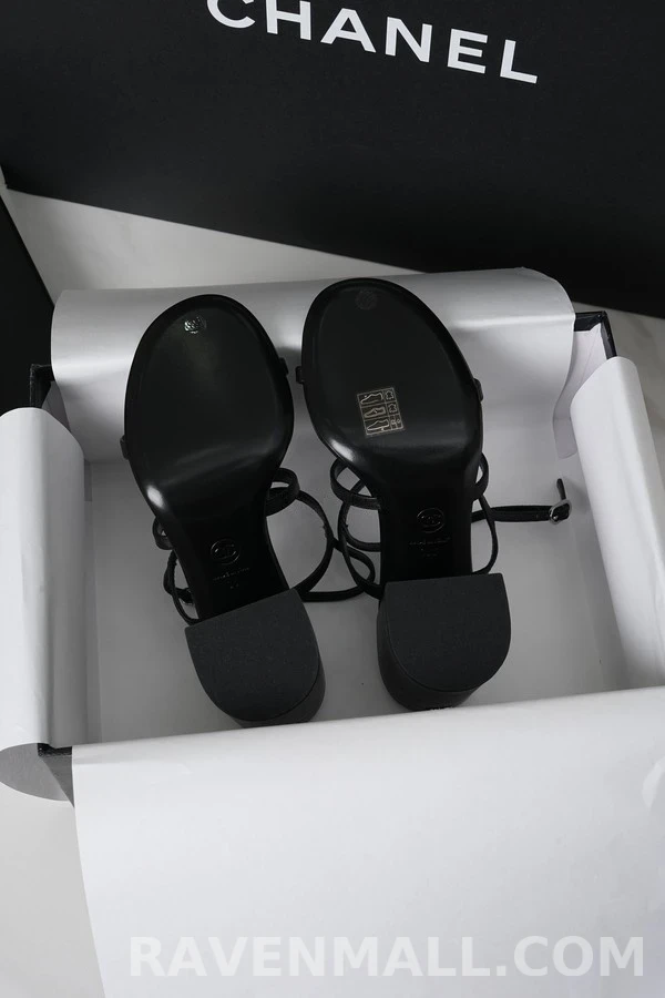 샤넬 샤넬 까멜리아 수정 힐 샌들 상세 이미지