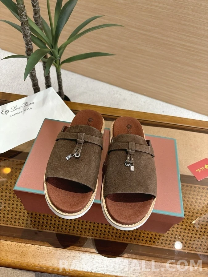 로로피아나 로로피아나 Summer Walk 스웨이드 뮬 슬리퍼 상세 이미지