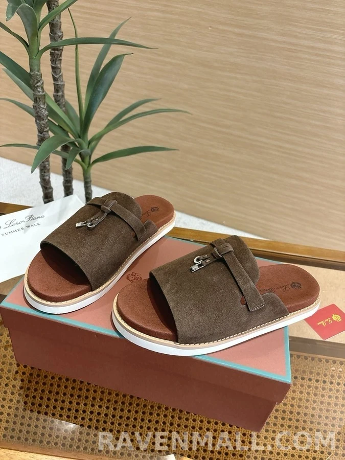 로로피아나 로로피아나 Summer Walk 스웨이드 뮬 슬리퍼 상세 이미지