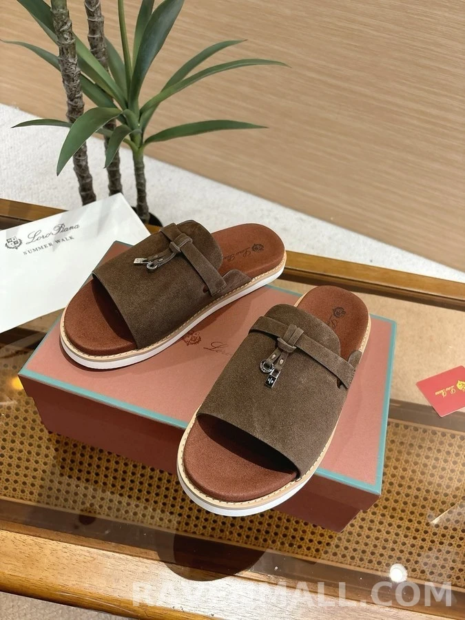로로피아나 로로피아나 Summer Walk 스웨이드 뮬 슬리퍼 상세 이미지