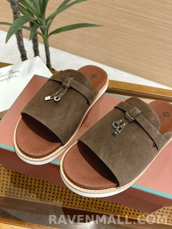 로로피아나 로로피아나 Summer Walk 스웨이드 뮬 슬리퍼 상세 이미지