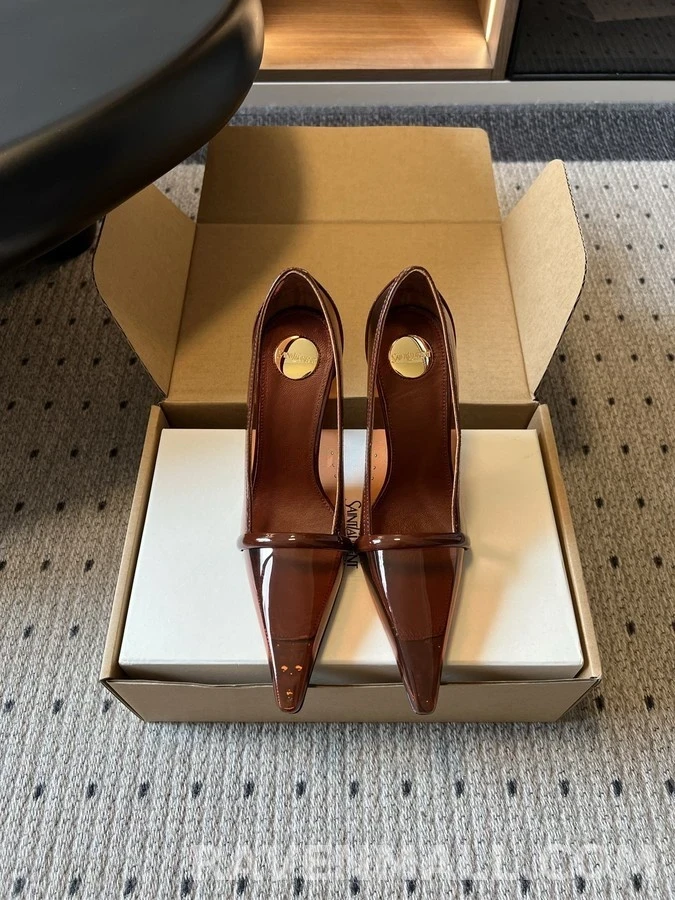 생로랑 세인트로랑 페이턴트 투명 펌프스 상세 이미지
