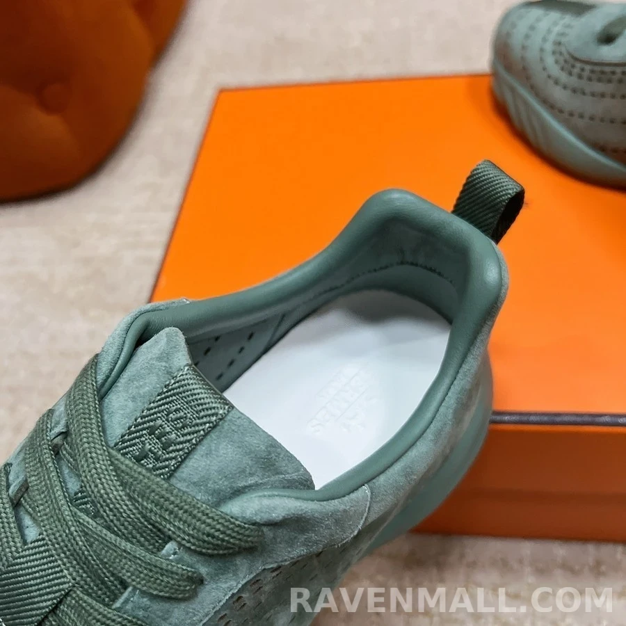 에르메스 에르메스 웨이브 퍼포레이티드 스웨이드 스니커즈 상세 이미지