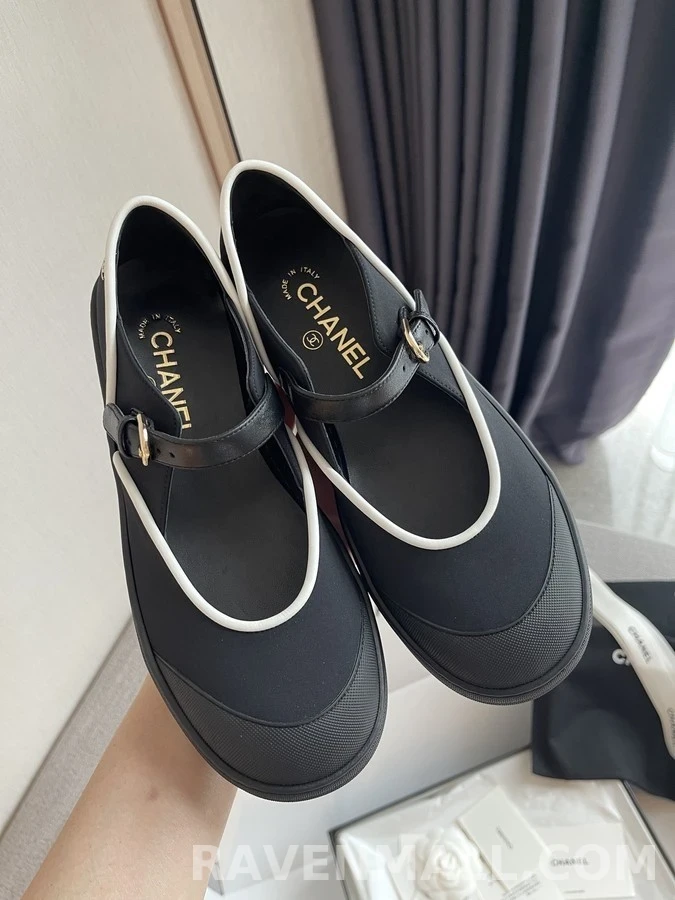 샤넬 샤넬 배색 플랫폼 메리제인 스니커즈 상세 이미지