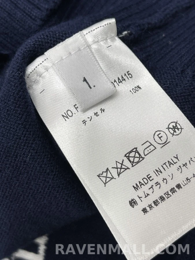 톰브라운 톰브라운 세일보트 자수 V넥 가디건 상세 이미지