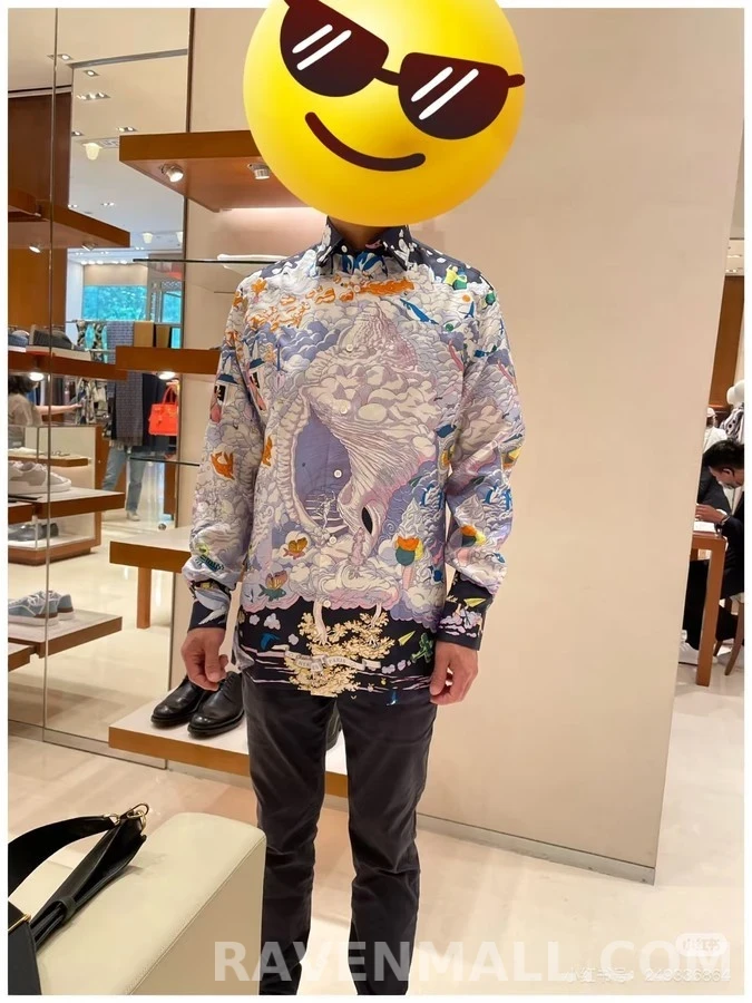 에르메스 에르메스 운간만상 실크 셔츠 상세 이미지