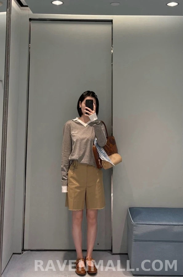폴로 랄프 로렌 폴로 랄프 로렌 회색 배색 폴로넥 긴팔 티셔츠 상세 이미지